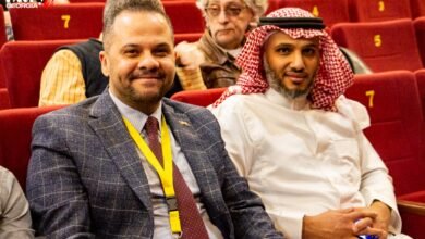 حسن بكرى القائم بأعمال السفارة السعودية والمخرج مازن الغرباوي